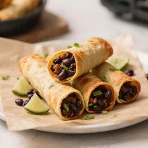 Air Fryer Black Bean Taquitos