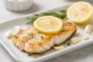 Lemon Garlic Air Fryer Cod