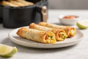 Crispy Breakfast Taquitos in the Air Fryer