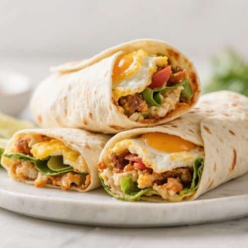 Crispy Air Fryer Breakfast Burritos