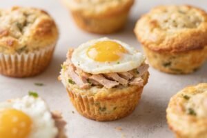 High Protein Air Fryer Egg and Turkey Muffins