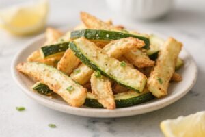 Healthy Air Fryer Zucchini Fries (Oil-Free)