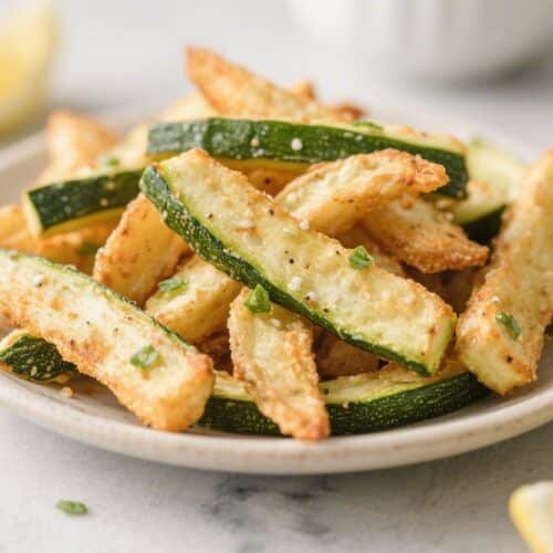 Healthy Air Fryer Zucchini Fries (Oil-Free)