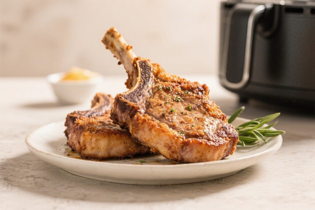 Crispy Bone-In Air Fryer Pork Chops