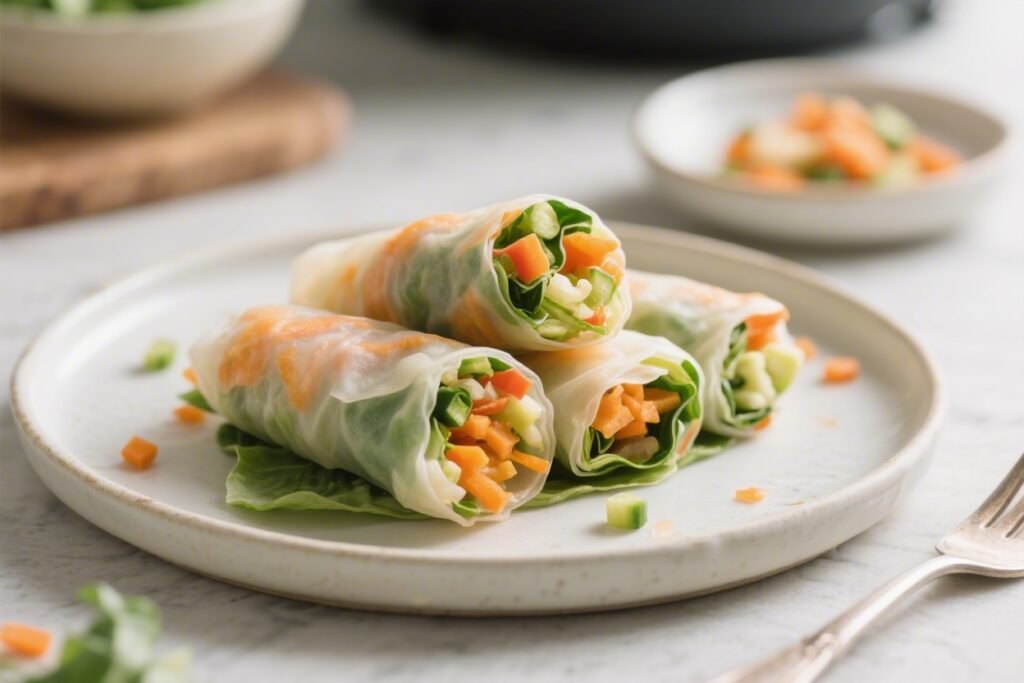 Easy Air Fryer Veggie Spring Rolls