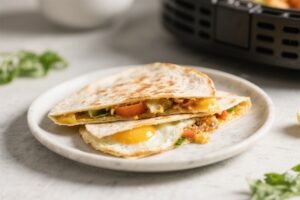 10 Minute Air Fryer Breakfast Quesadilla