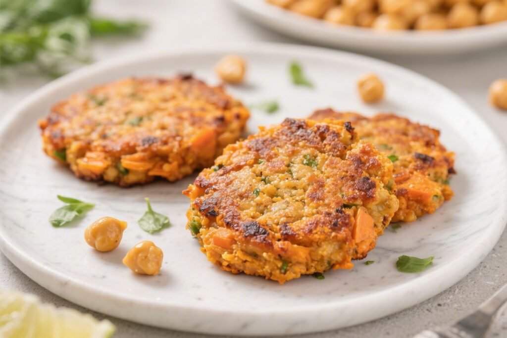 Air Fryer Sweet Potato Chickpea Patties