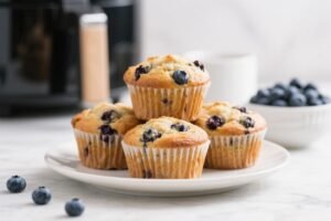 Air Fryer Blueberry Breakfast Muffins