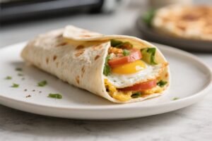 5 Minute Air Fryer Breakfast Wrap