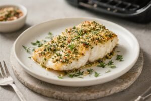 Herb Crusted Air Fryer Cod