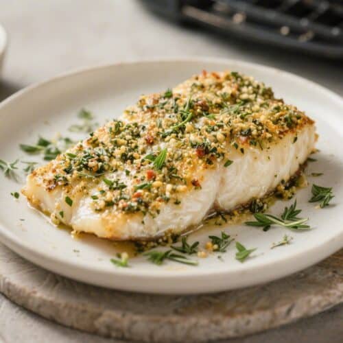 Herb Crusted Air Fryer Cod