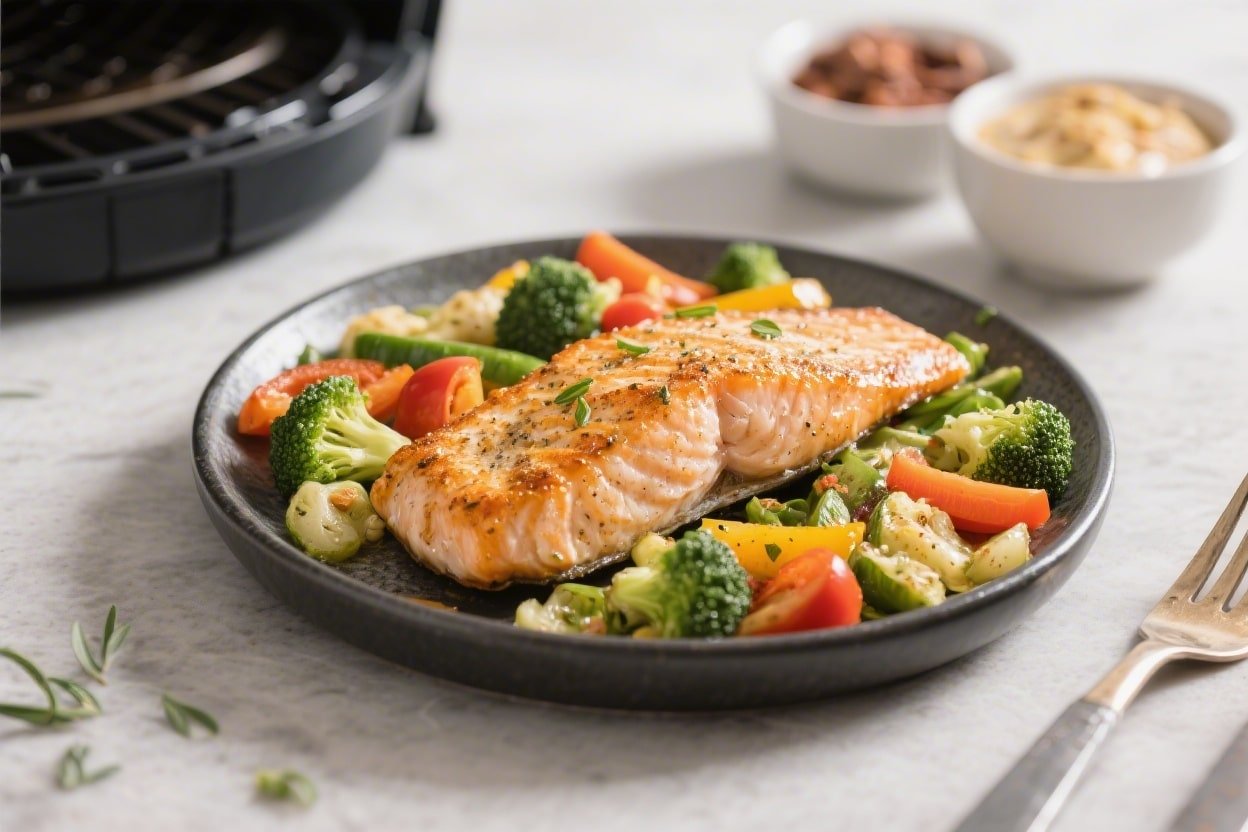 Healthy Air Fryer Fish with Veggies