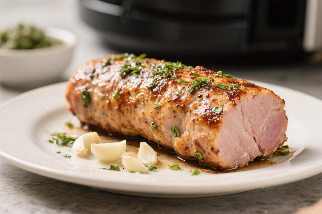 Garlic Herb Air Fryer Pork Tenderloin