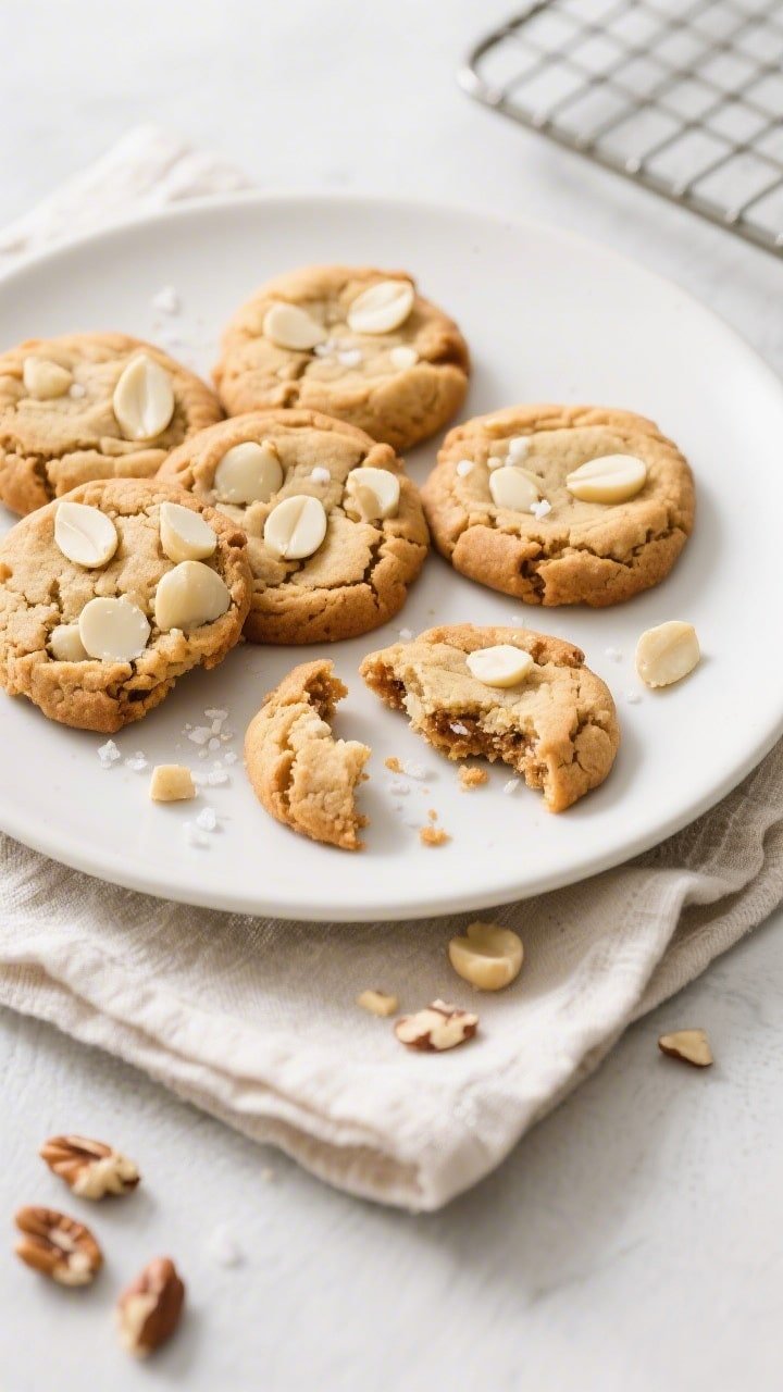 Tasty top view, final presentation: Overhead shot of a small-batch plate of air fryer white chocolat