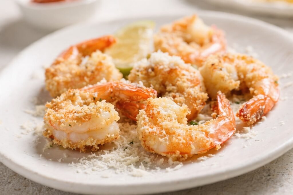 Parmesan Crusted Air Fryer Shrimp