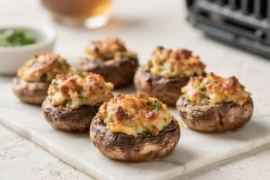 Keto Air Fryer Stuffed Mushrooms