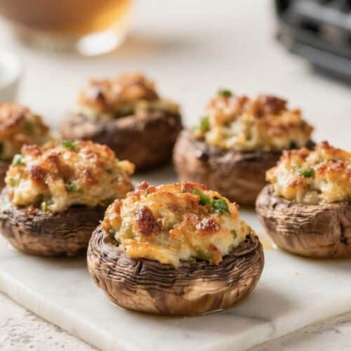 Keto Air Fryer Stuffed Mushrooms
