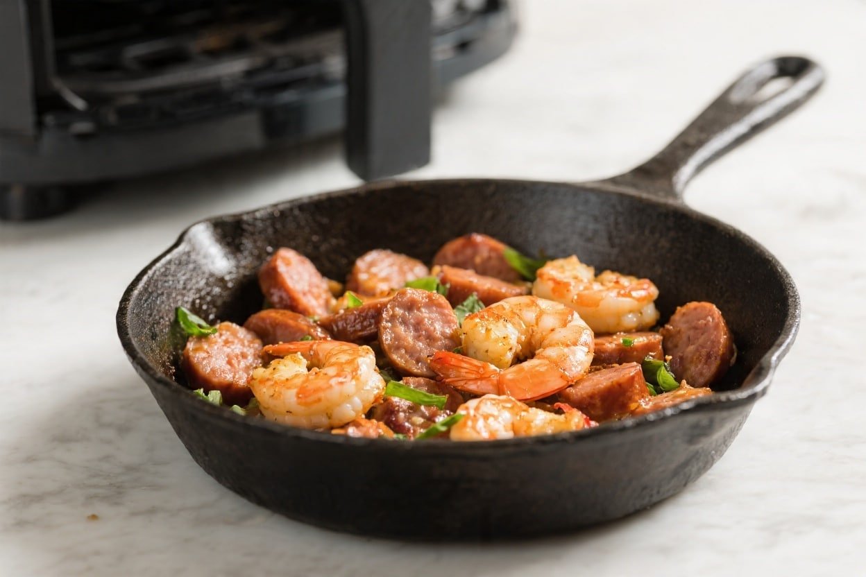 Shrimp And Sausage Skillet Air Fryer