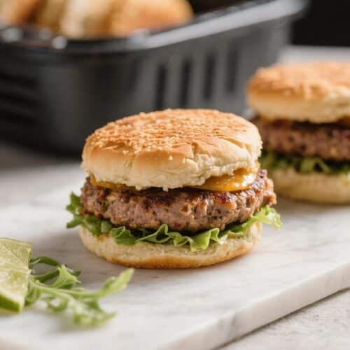 Keto Air Fryer Turkey Burgers