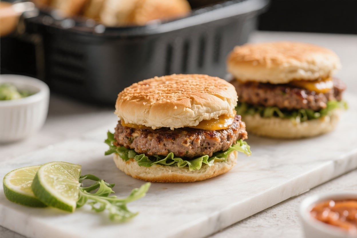 Keto Air Fryer Turkey Burgers