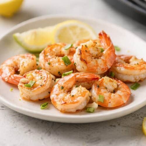 Healthy Lemon Garlic Shrimp Air Fryer