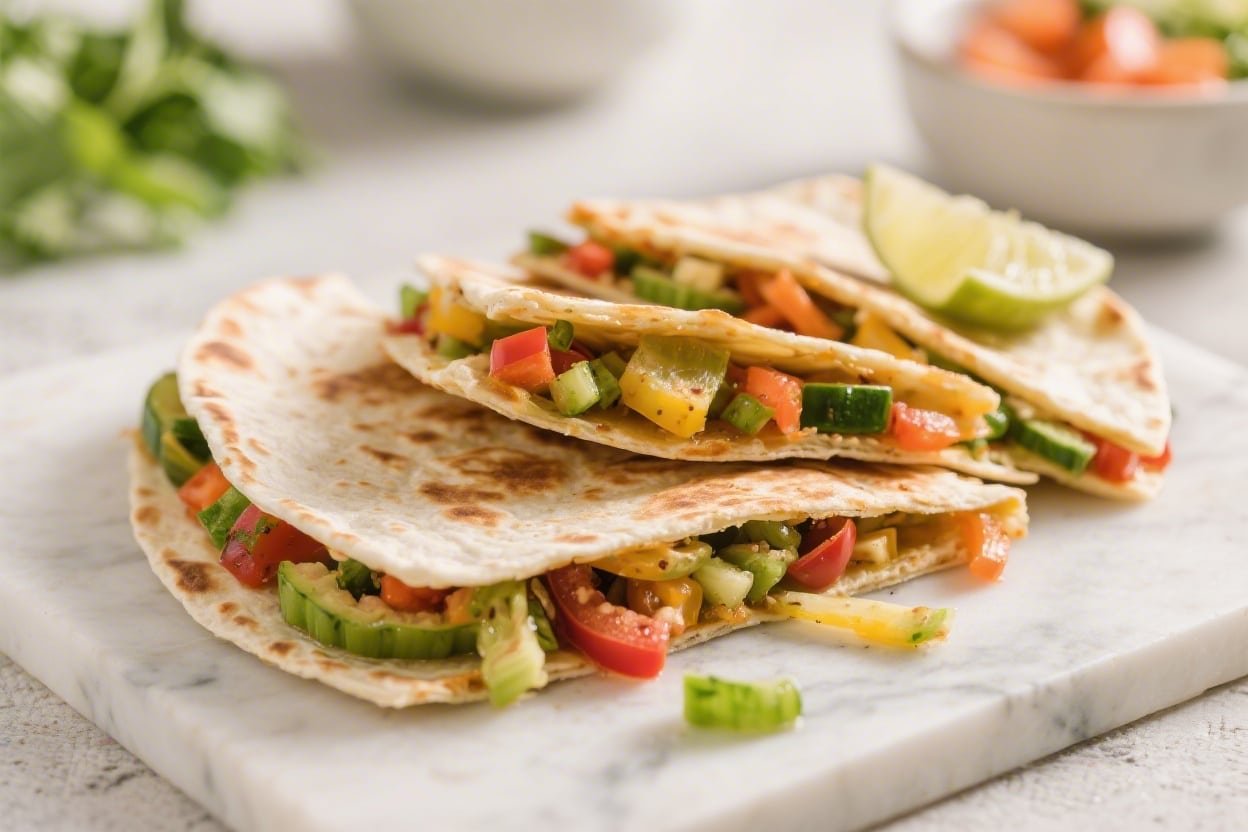Healthy Air Fryer Veggie Quesadillas