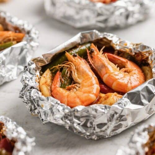 Air Fryer Shrimp Boil Foil Packets