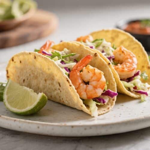 Air Fryer Shrimp Tacos With Slaw