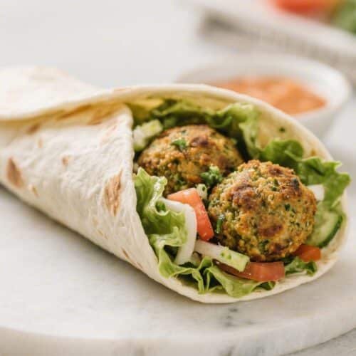 Healthy Air Fryer Falafel Wrap