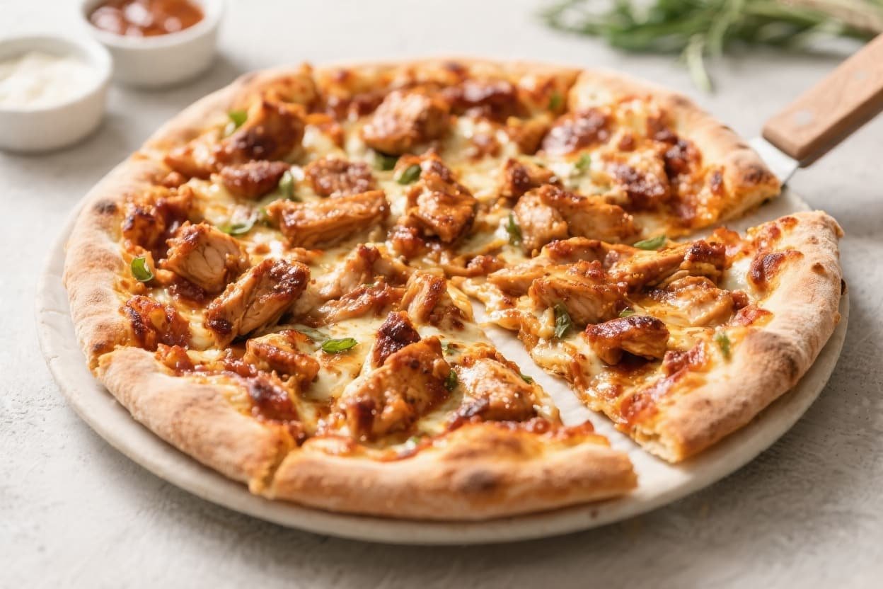 Air Fryer BBQ Chicken Pizza