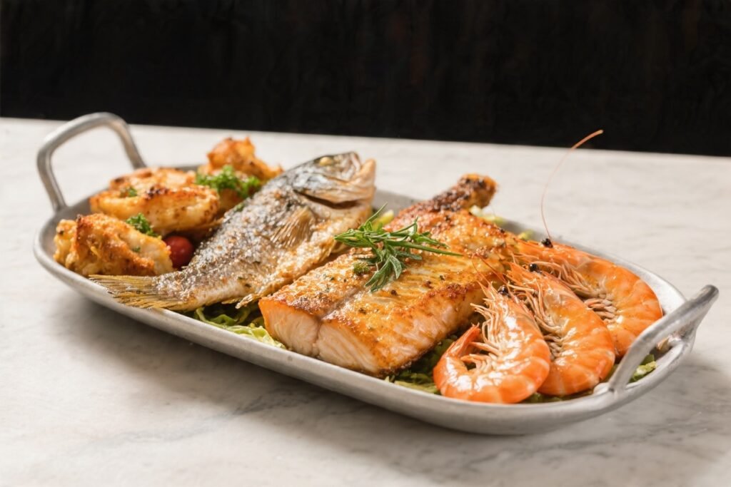 Air Fryer Fish and Shrimp Platter