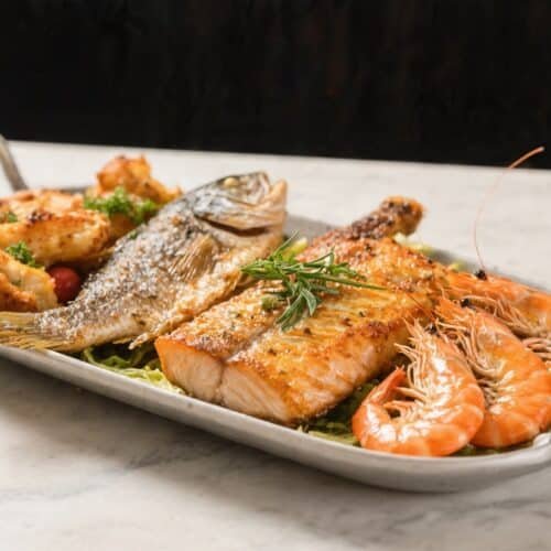 Air Fryer Fish and Shrimp Platter