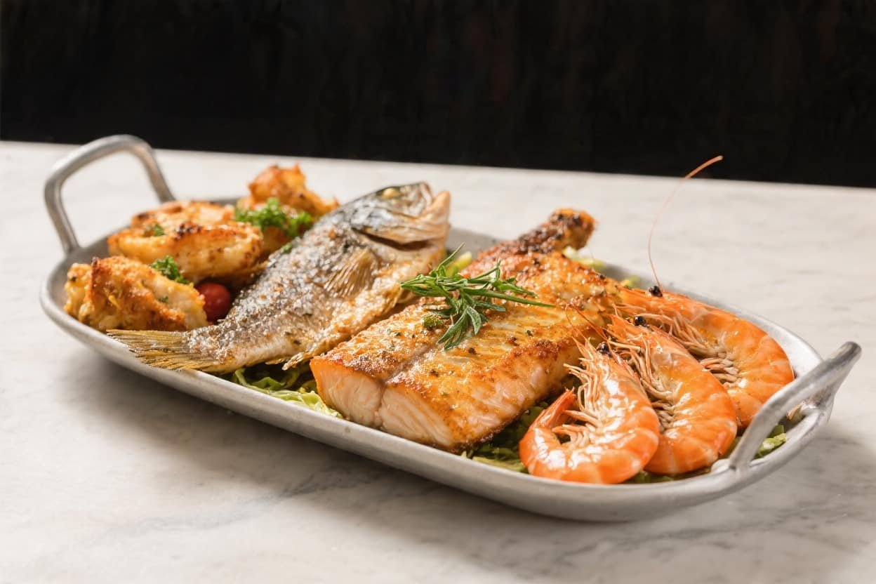 Air Fryer Fish and Shrimp Platter