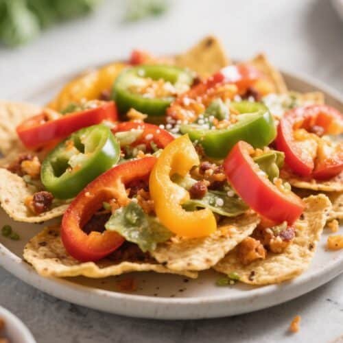 Keto Air Fryer Bell Pepper Nachos