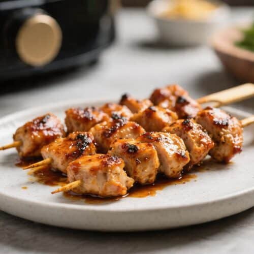 Air Fryer BBQ Chicken Skewers