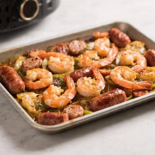 Shrimp and Sausage Air Fryer Traybake