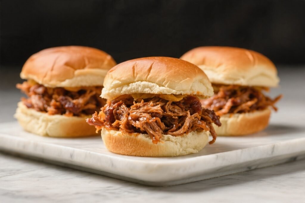 Air Fryer BBQ Pulled Pork Sliders