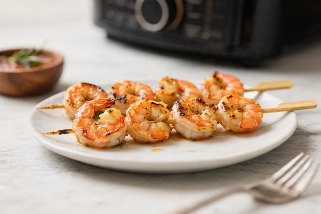Grilled-Style Air Fryer Shrimp Skewers