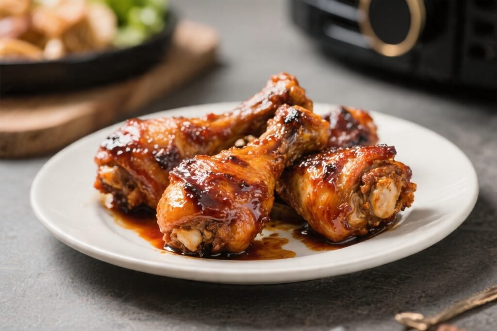 BBQ Chicken Drumsticks in the Air Fryer