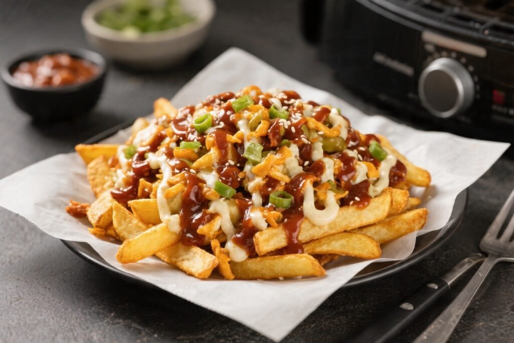 Air Fryer BBQ Loaded Fries