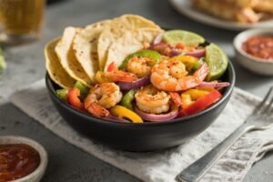 Air Fryer Shrimp Fajita Bowl