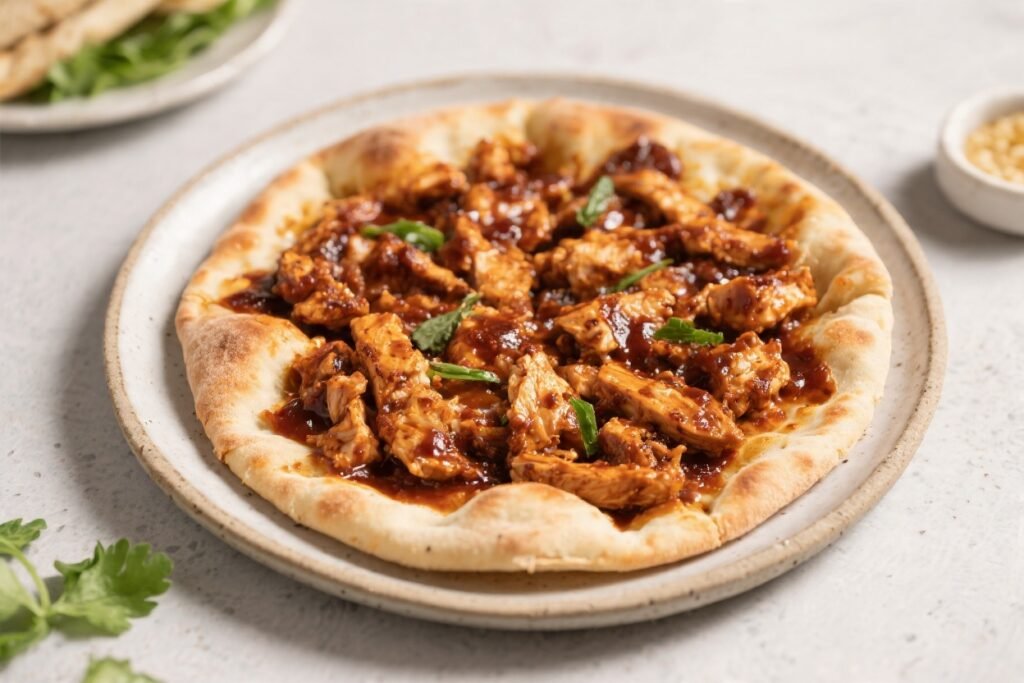 Air Fryer BBQ Chicken Flatbread