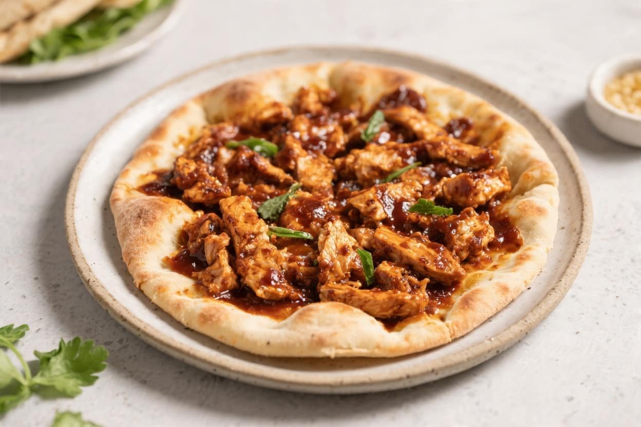 Air Fryer BBQ Chicken Flatbread