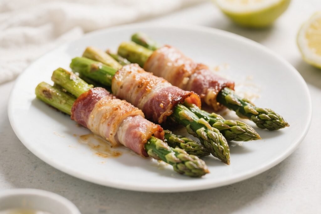 Keto Air Fryer Bacon Wrapped Asparagus