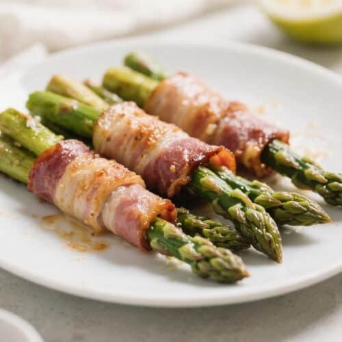 Keto Air Fryer Bacon Wrapped Asparagus