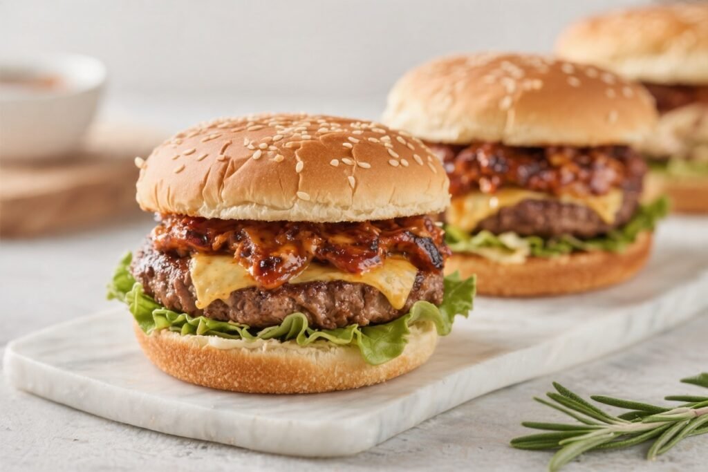 Air Fryer BBQ Turkey Burgers