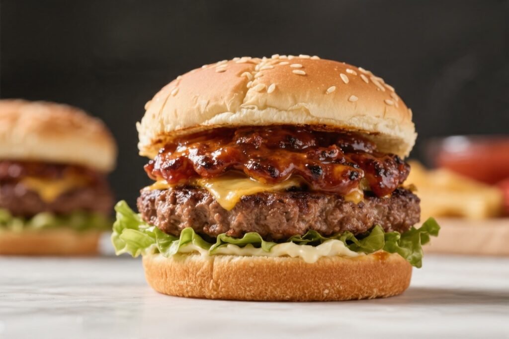 Air Fryer BBQ Burgers