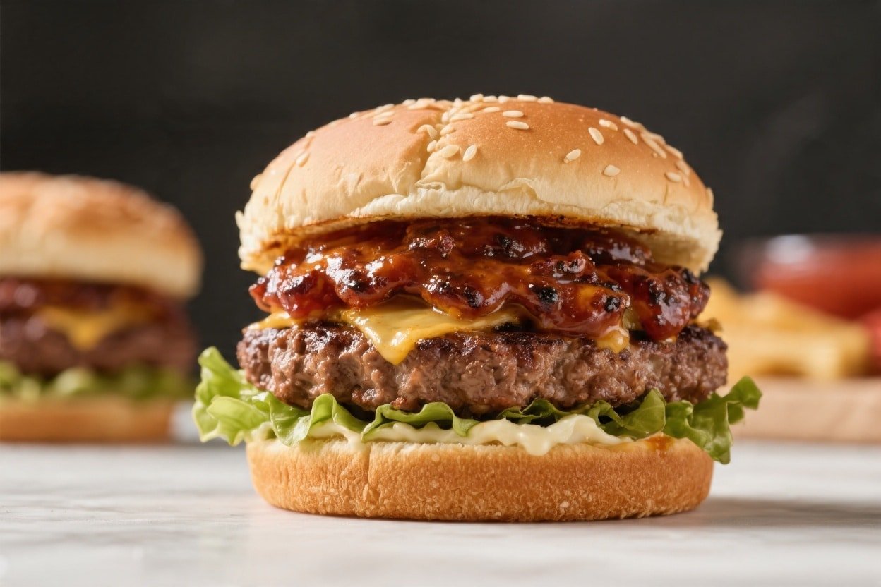 Air Fryer BBQ Burgers