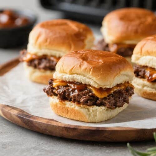 Air Fryer BBQ Beef Sliders