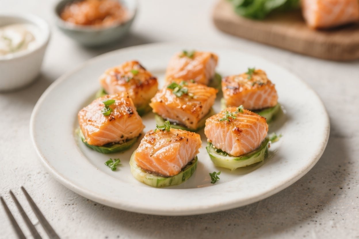 Air Fryer Keto Salmon Bites